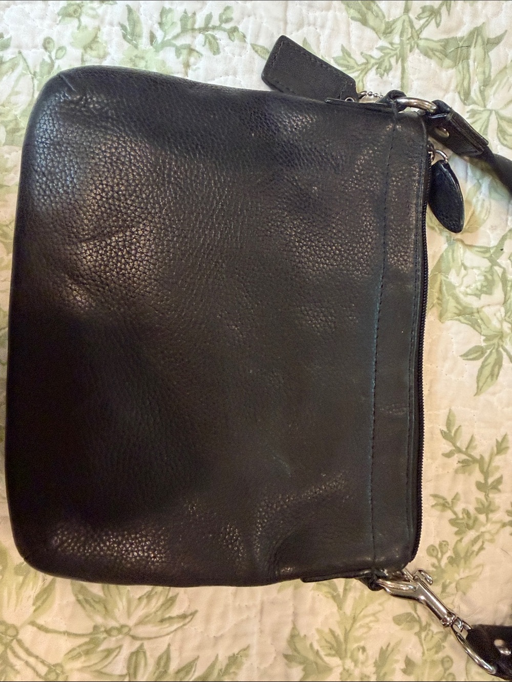Coach Black Pebbled Leather Shoulder Crossbody - Picture 6 of 8